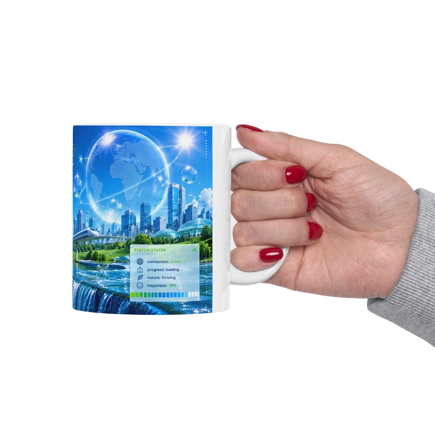 Frutiger Aero Mug, Y2K Aesthetic Mug, Retro Futuristic Coffee Cup, This Isnt The Future They Promised Us