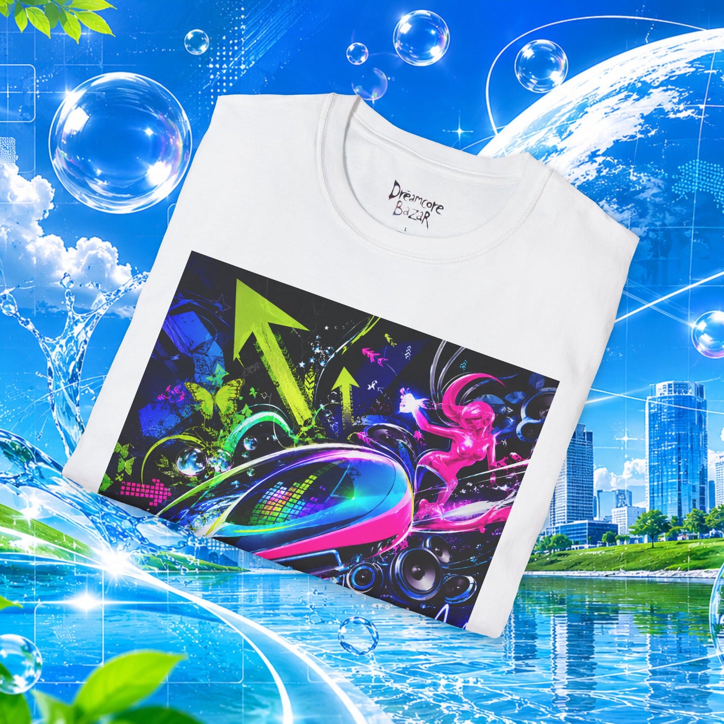 Frutiger Metro T-Shirt Y2K Graphic Tee Frutiger Aero McBling Cyber Streetwear Retro Futuristic Rave Shirt