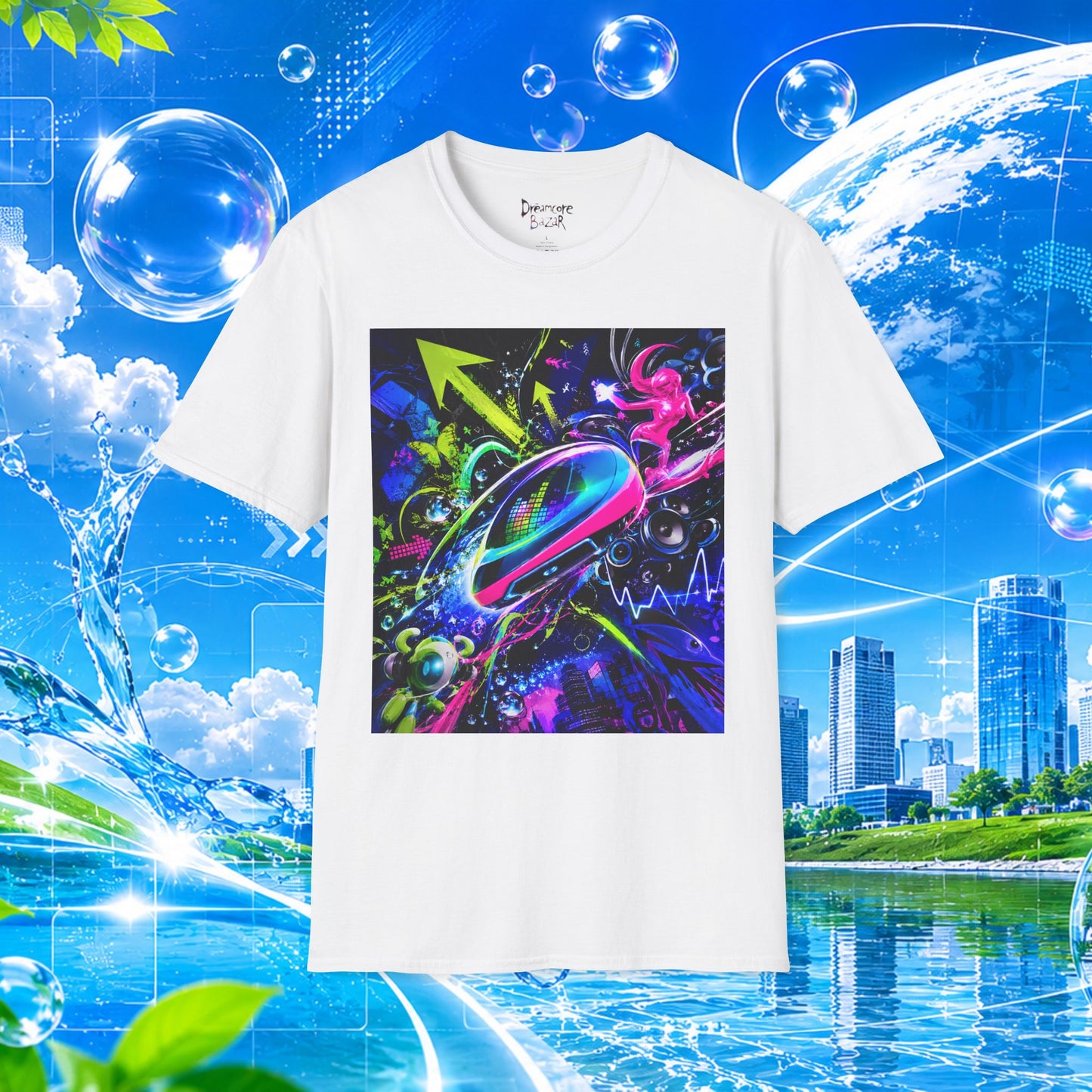 Frutiger Metro T-Shirt Y2K Graphic Tee Frutiger Aero McBling Cyber Streetwear Retro Futuristic Rave Shirt