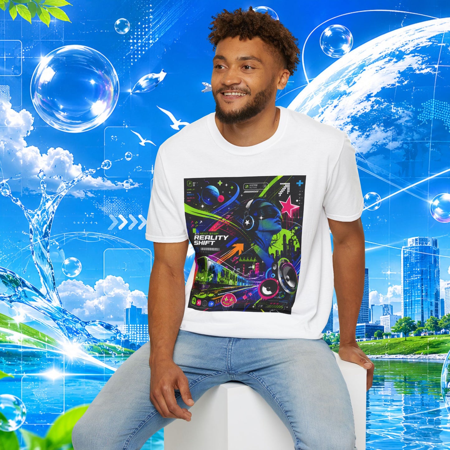 Frutiger Metro T-Shirt Y2K Graphic Tee Frutiger Aero McBling Cyber Streetwear Retro Futuristic Rave Shirt