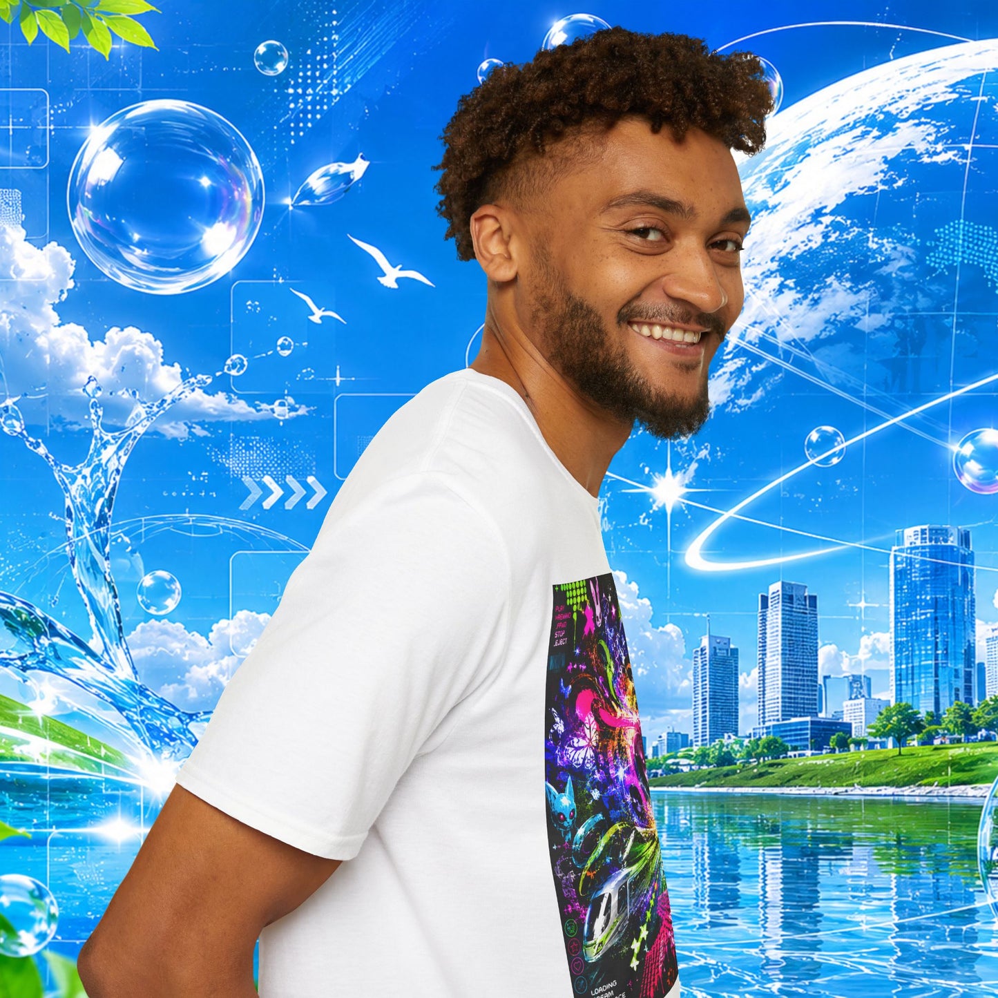 Frutiger Metro T-Shirt Y2K Graphic Tee Frutiger Aero McBling Cyber Streetwear Retro Futuristic Rave Shirt