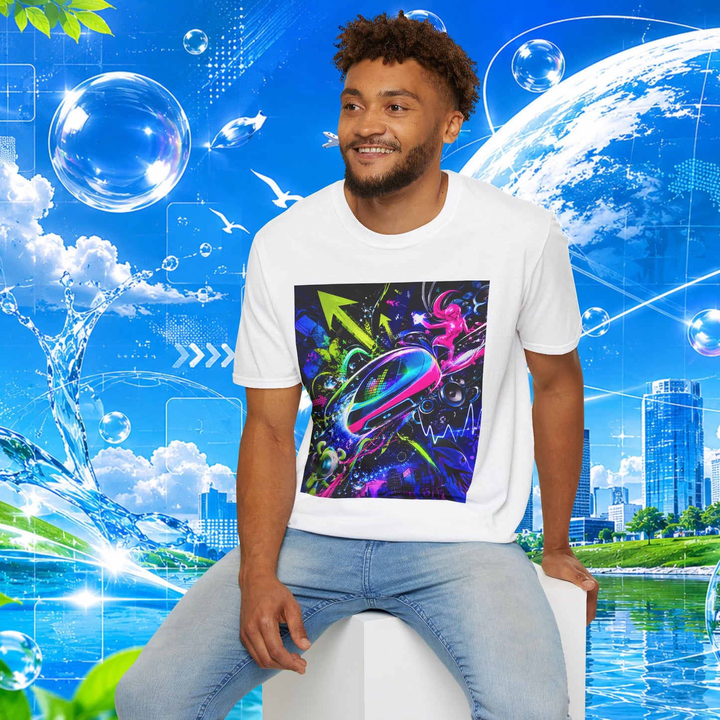 Frutiger Metro T-Shirt Y2K Graphic Tee Frutiger Aero McBling Cyber Streetwear Retro Futuristic Rave Shirt