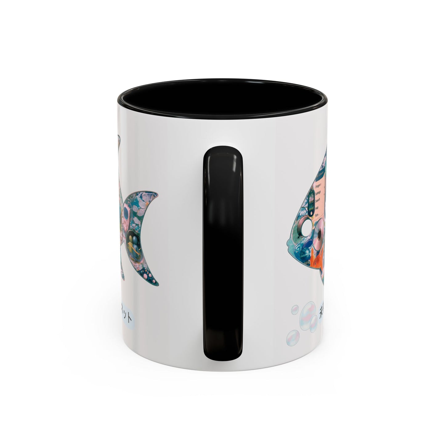 Fish Collage Mug |FRUTIGER AERO, WEBCORE Accent Coffee Mug (11oz, 15oz)