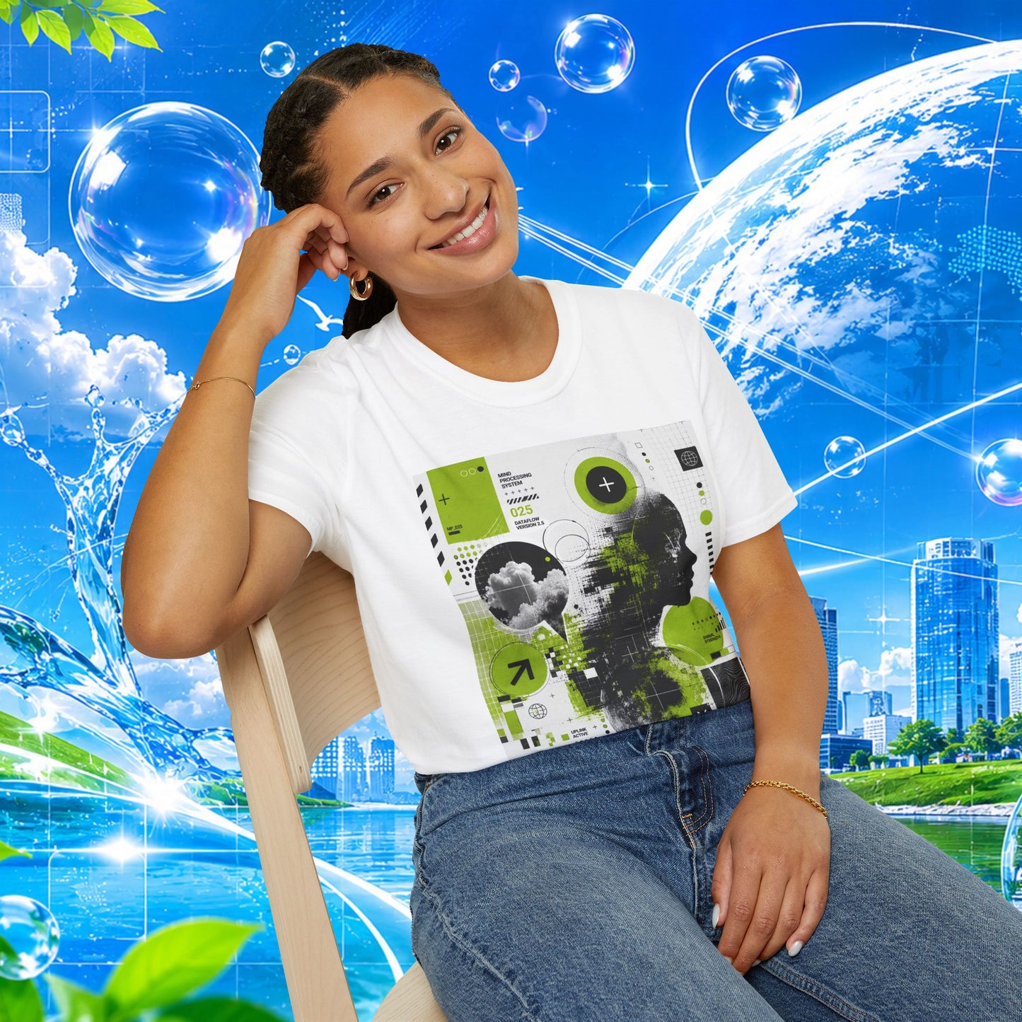 Frutiger Metro T-Shirt Y2K Graphic Tee Frutiger Aero McBling Cyber Streetwear Retro Futuristic Rave Shirt