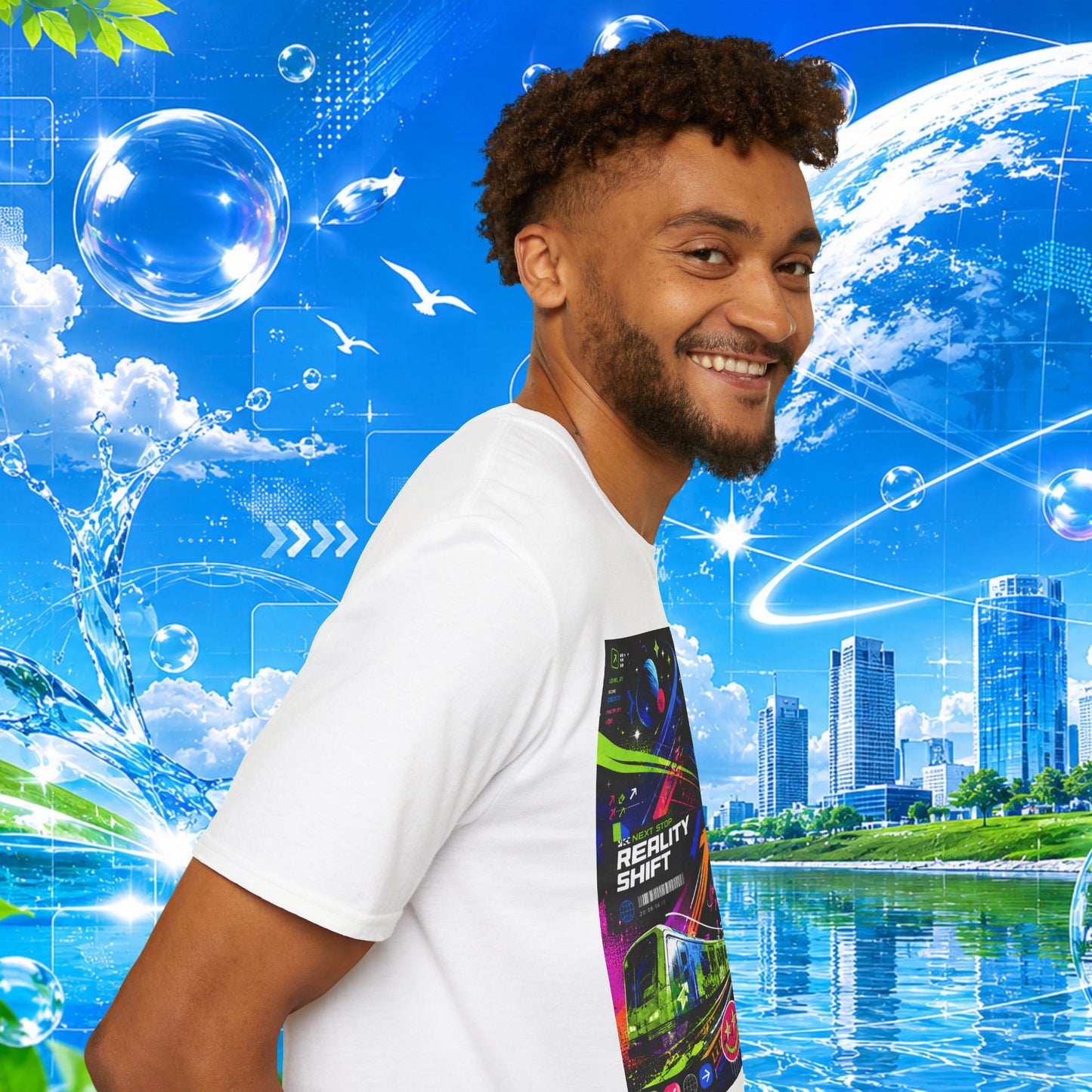 Frutiger Metro T-Shirt Y2K Graphic Tee Frutiger Aero McBling Cyber Streetwear Retro Futuristic Rave Shirt