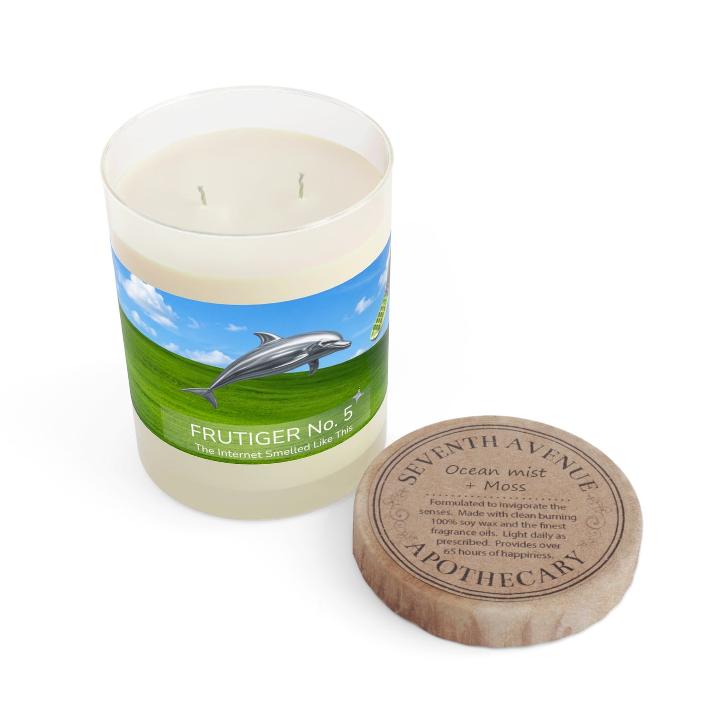 Frutiger Aero Candle, Y2K Nostalgia Candle, Windows Vista Aesthetic Decor, Dolphin Candle, Internetcore Gift, The Internet Smelled Like This