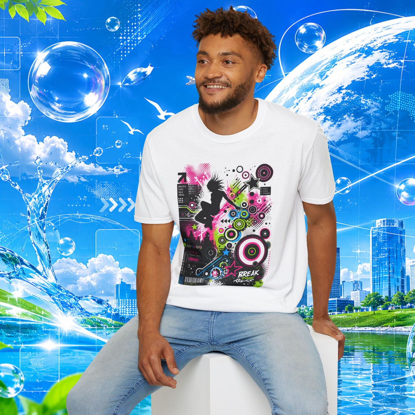 Frutiger Metro T-Shirt Y2K Graphic Tee Frutiger Aero McBling Cyber Streetwear Retro Futuristic Rave Shirt