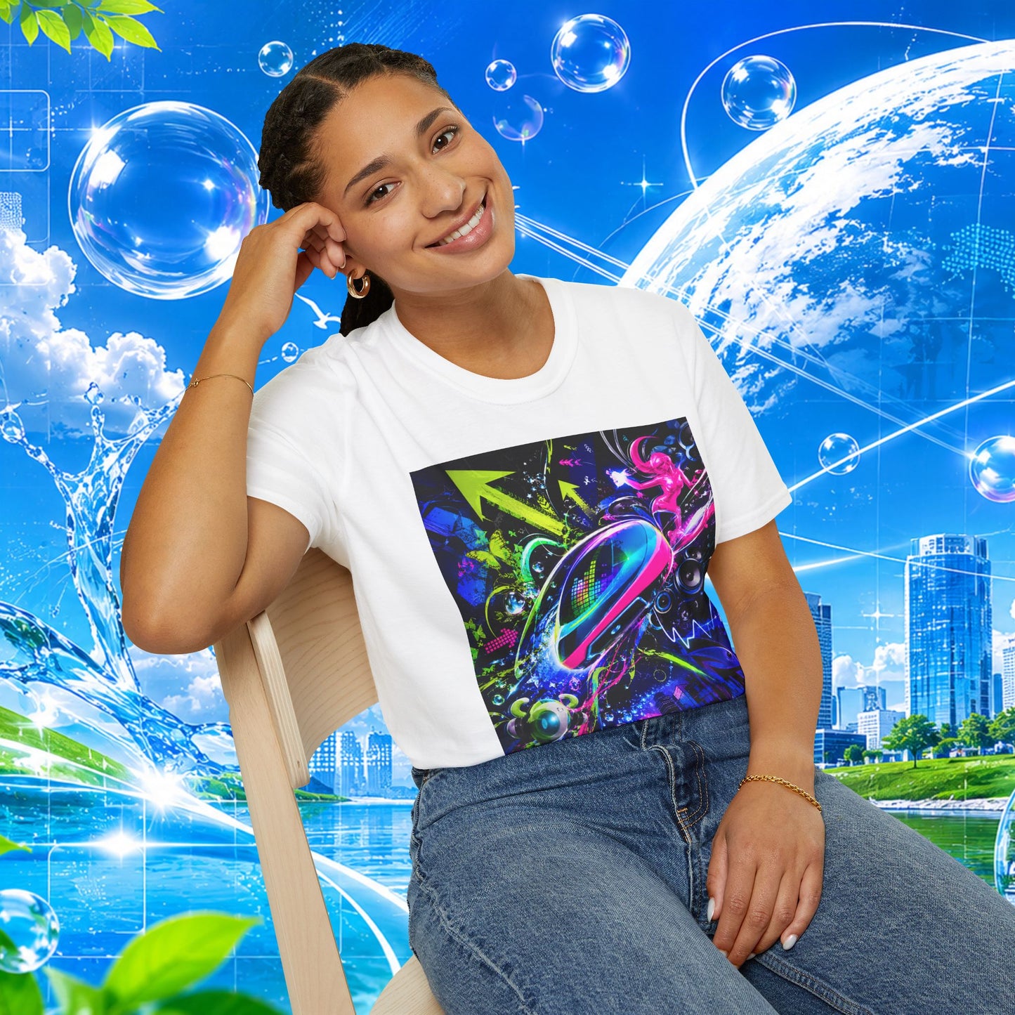 Frutiger Metro T-Shirt Y2K Graphic Tee Frutiger Aero McBling Cyber Streetwear Retro Futuristic Rave Shirt