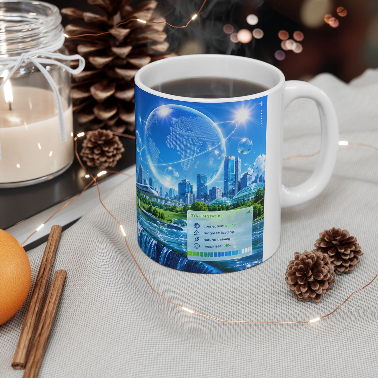 Frutiger Aero Mug, Y2K Aesthetic Mug, Retro Futuristic Coffee Cup, This Isnt The Future They Promised Us