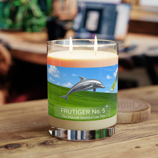 Frutiger Aero Candle, Y2K Nostalgia Candle, Windows Vista Aesthetic Decor, Dolphin Candle, Internetcore Gift, The Internet Smelled Like This