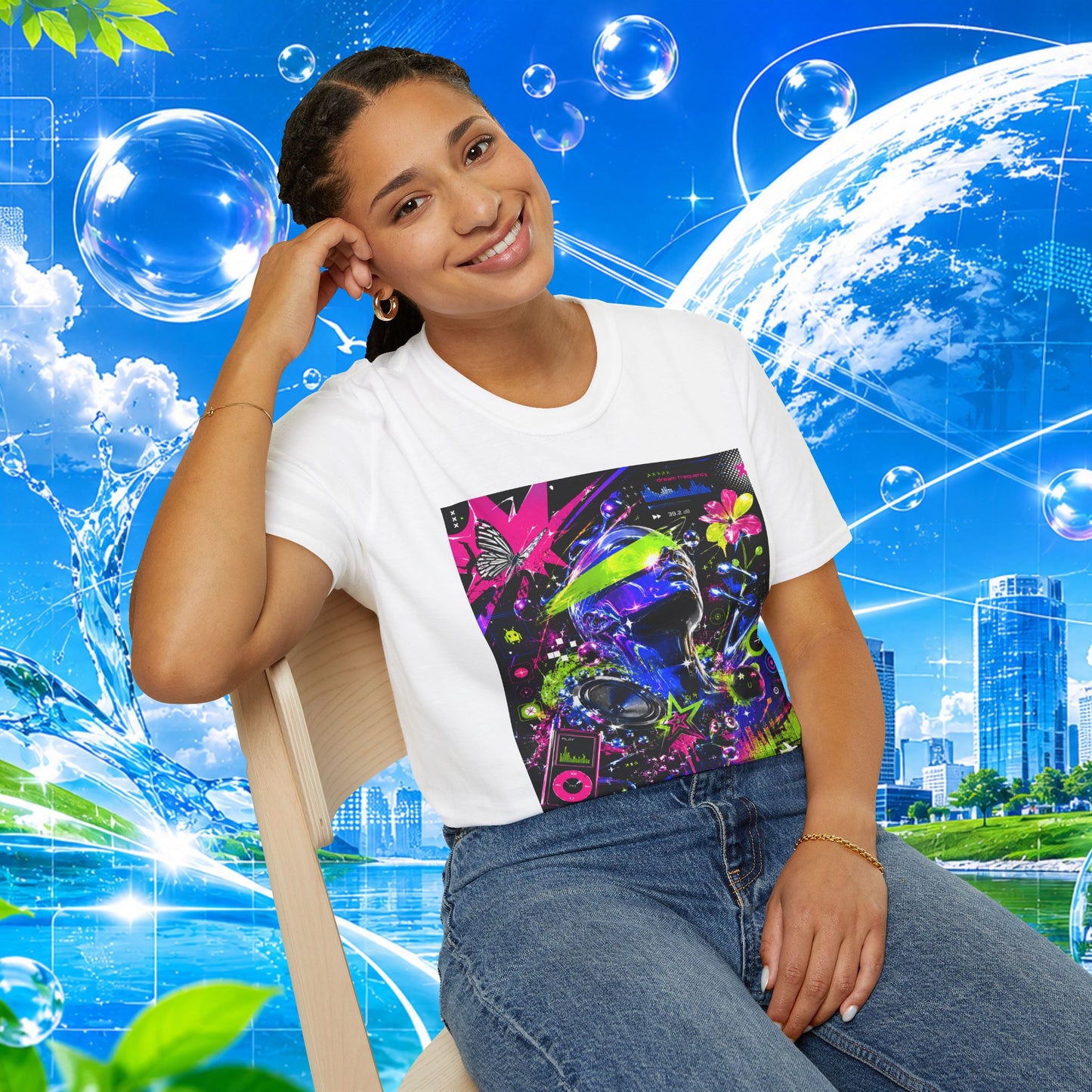 Frutiger Metro T-Shirt Y2K Graphic Tee Frutiger Aero McBling Cyber Streetwear Retro Futuristic Rave Shirt