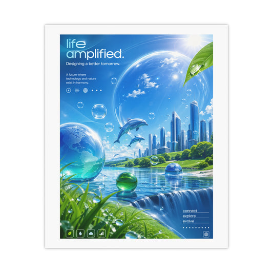 frutiger aero room decor y2k wall art blue aesthetic poster futuristic tech nature print digital nostalgia bedroom decor