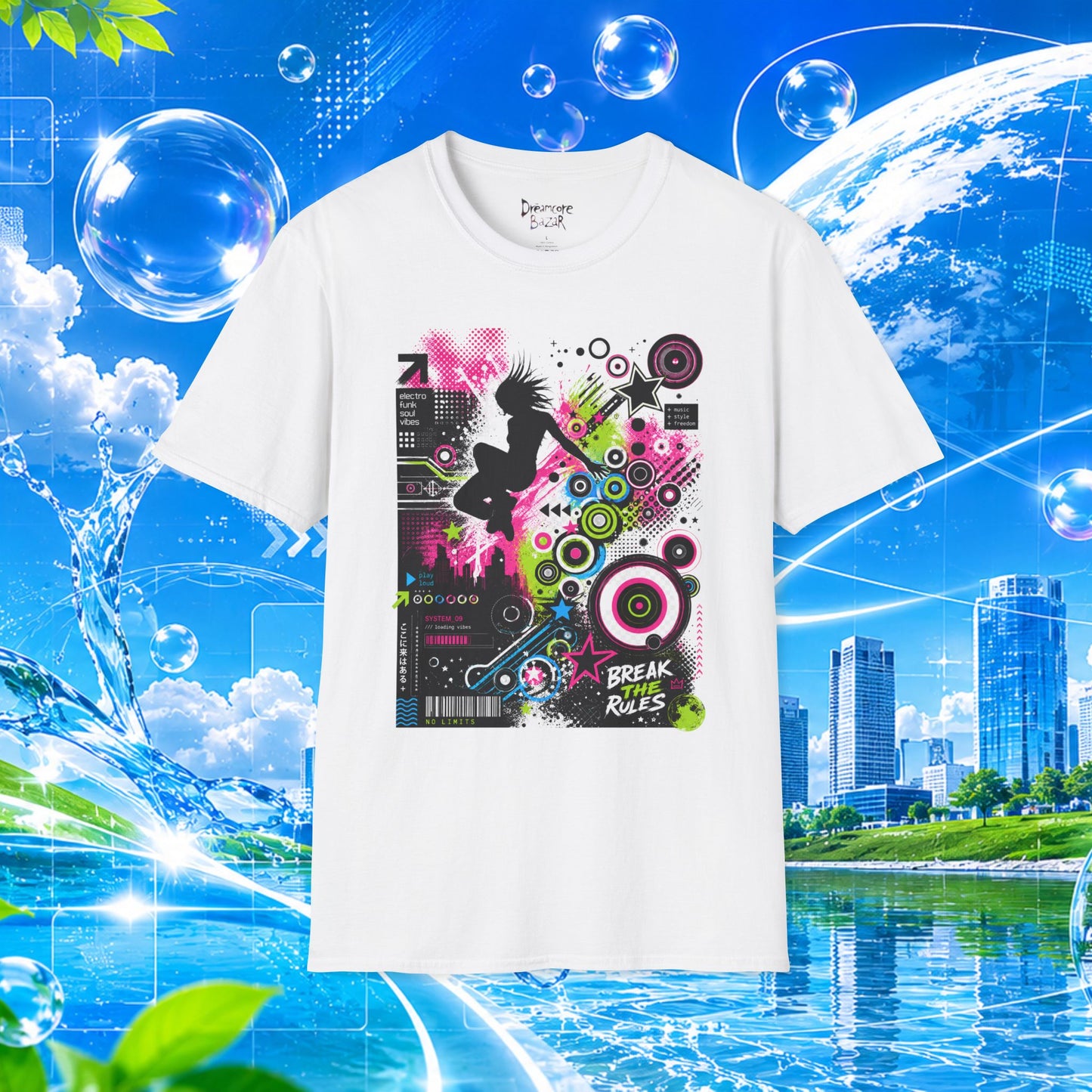 Frutiger Metro T-Shirt Y2K Graphic Tee Frutiger Aero McBling Cyber Streetwear Retro Futuristic Rave Shirt