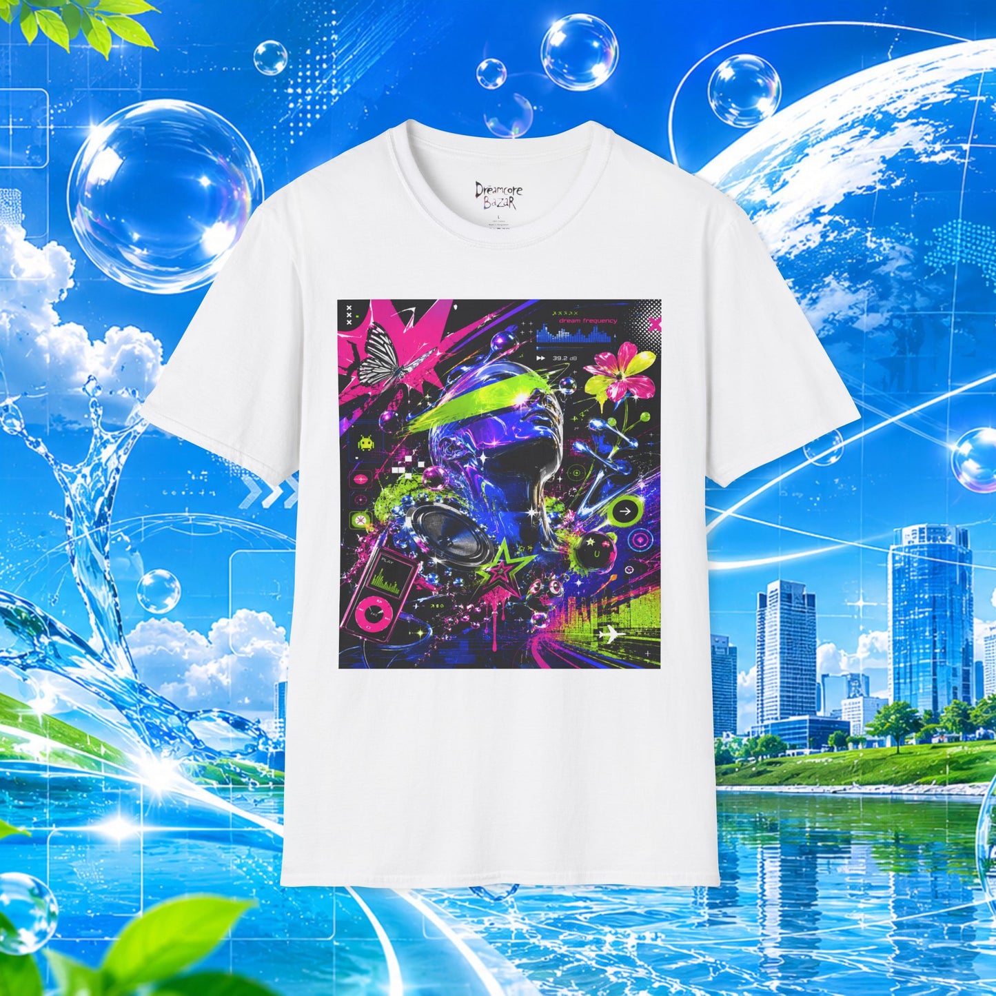 Frutiger Metro T-Shirt Y2K Graphic Tee Frutiger Aero McBling Cyber Streetwear Retro Futuristic Rave Shirt
