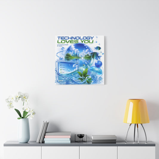Frutiger Aero Canvas 24x24 Matte Stretched Canvas 1.25"