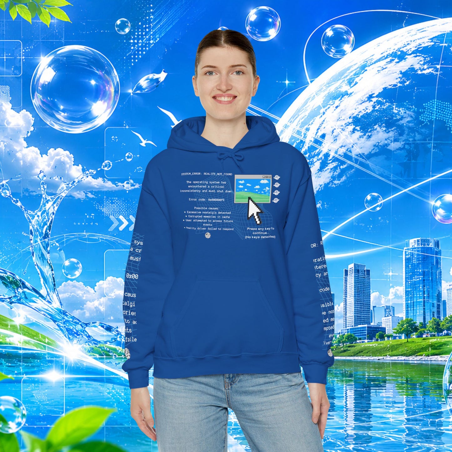SYSTEM ERROR Hoodie, Nostalgia Core Sweatshirt, Internet Aesthetic Hoodie, Windows Inspired Graphic Hoodie, Digital Melancholy Gift