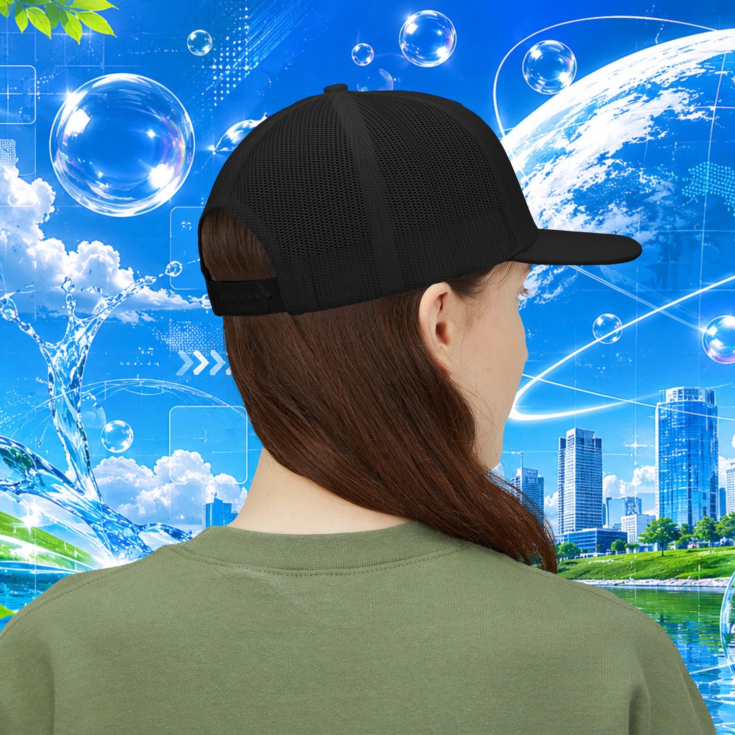 Operating System brain chip graphic Snapback Cap | cyberpunk tech hat FRUTIGER AERO