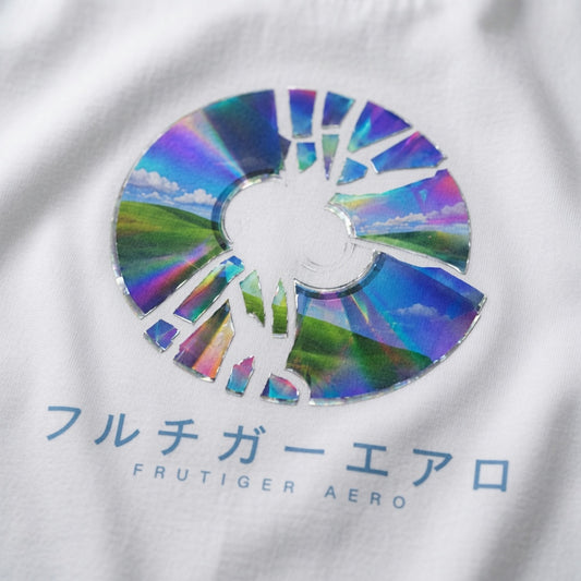 Broken Frutiger Aero CD T-Shirt | Windows XP Bliss Graphic Tee | Y2K Tech Nostalgia Shirt | Frutiger Metro Aesthetic | Holographic Disc