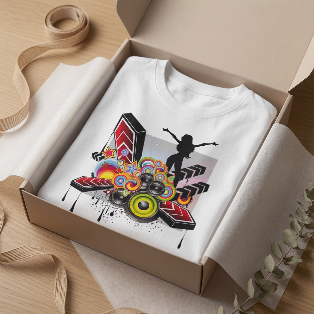 Frutiger Metro Y2K Graphic Tee Retro Futuristic Streetwear Shirt Colorful Speaker Design Webcore Aesthetic Unisex Top