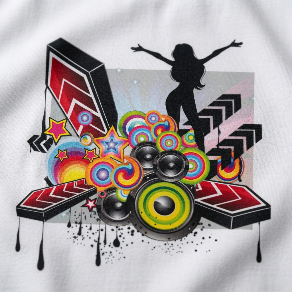Frutiger Metro Y2K Graphic Tee Retro Futuristic Streetwear Shirt Colorful Speaker Design Webcore Aesthetic Unisex Top