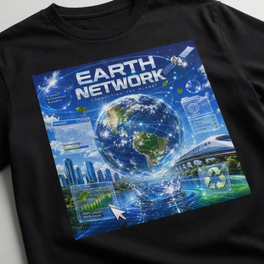 Frutiger Aero T Shirt, Future Earth Graphic Tee, Y2K Internet Aesthetic Shirt, Eco Technology Art Tee, Futuristic World Design