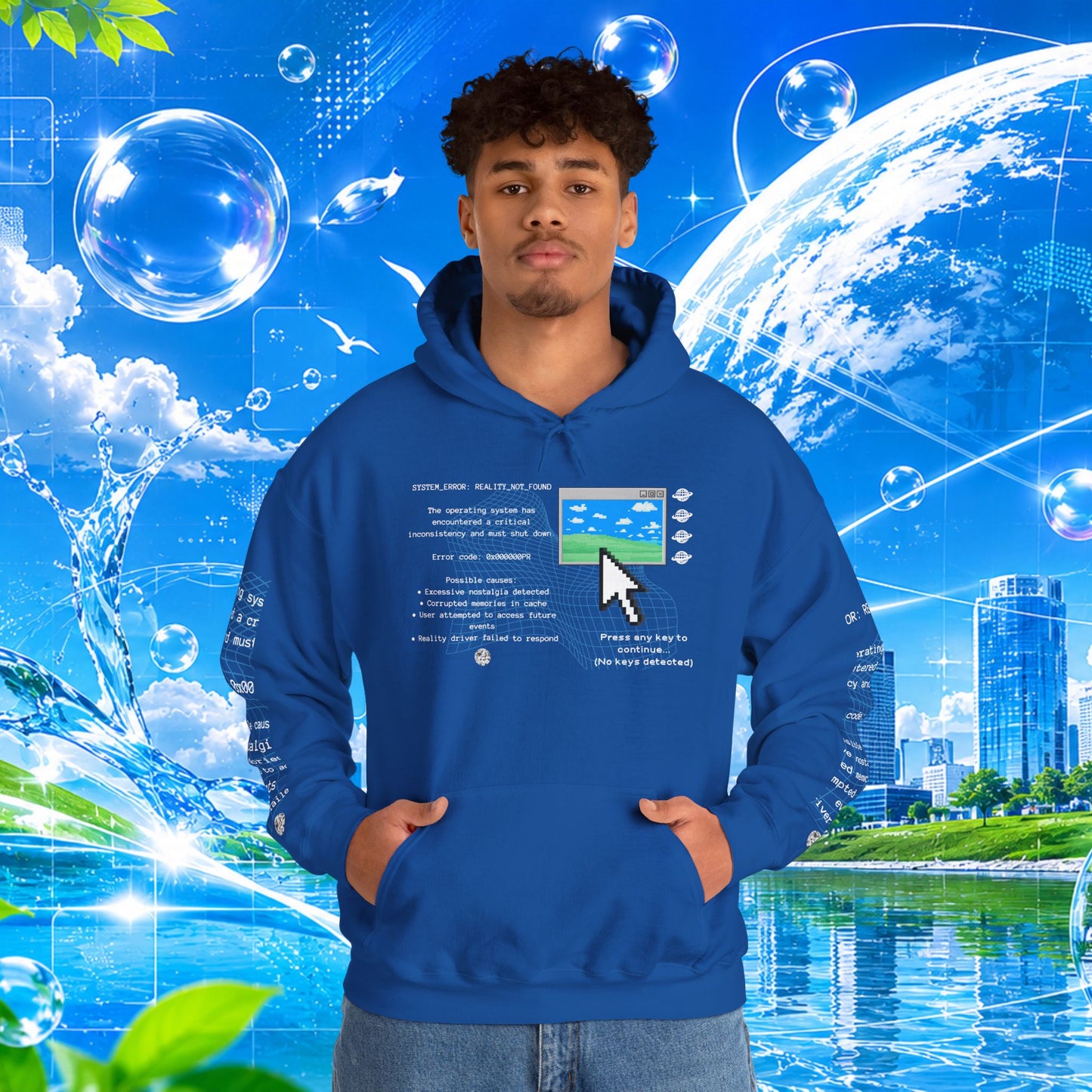 SYSTEM ERROR Hoodie, Nostalgia Core Sweatshirt, Internet Aesthetic Hoodie, Windows Inspired Graphic Hoodie, Digital Melancholy Gift