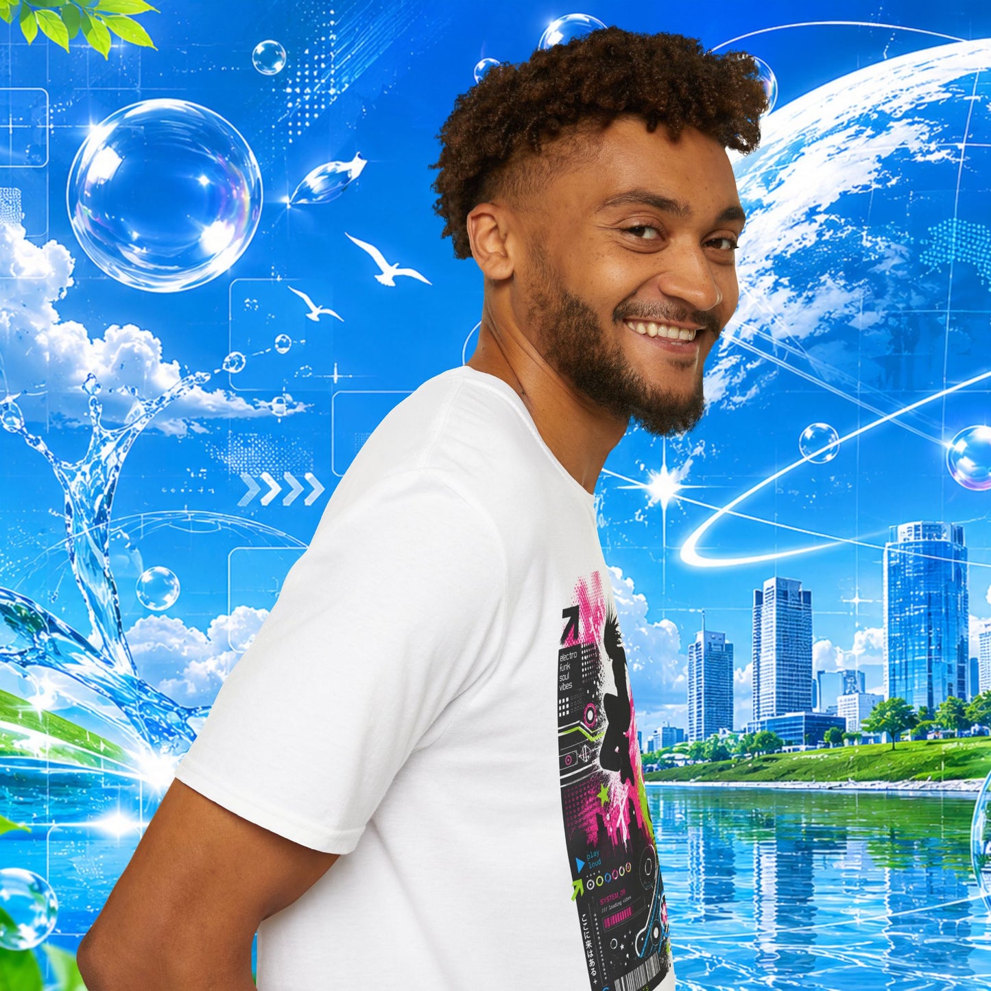 Frutiger Metro T-Shirt Y2K Graphic Tee Frutiger Aero McBling Cyber Streetwear Retro Futuristic Rave Shirt