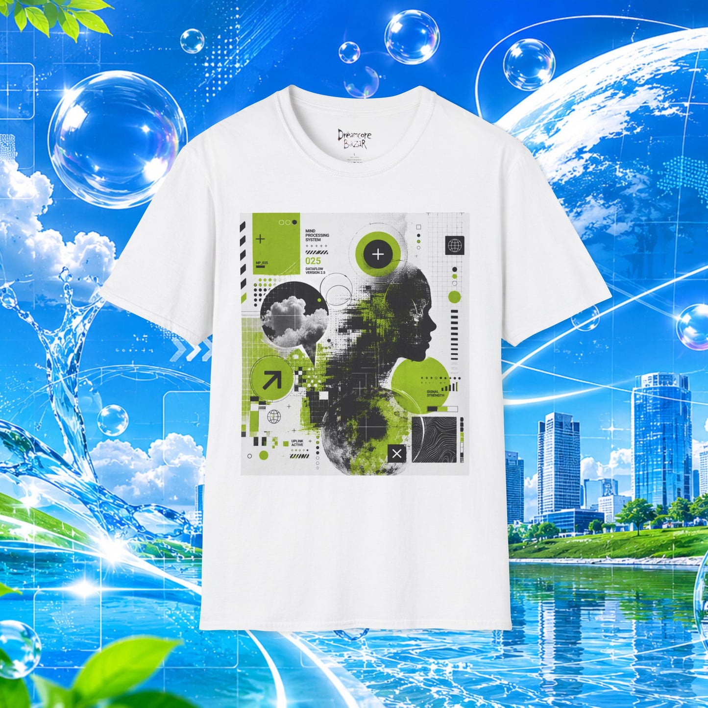 Frutiger Metro T-Shirt Y2K Graphic Tee Frutiger Aero McBling Cyber Streetwear Retro Futuristic Rave Shirt