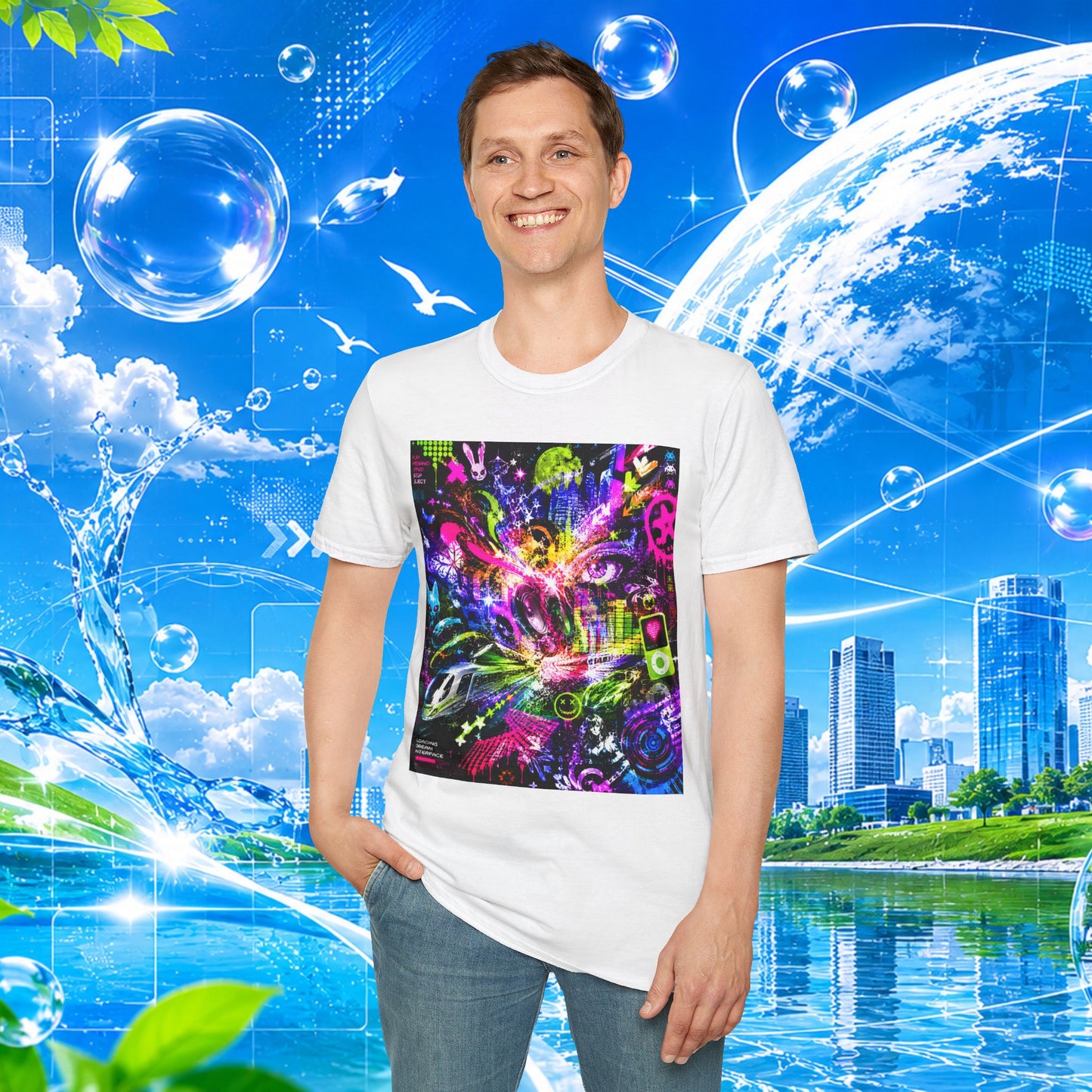 Frutiger Metro T-Shirt Y2K Graphic Tee Frutiger Aero McBling Cyber Streetwear Retro Futuristic Rave Shirt