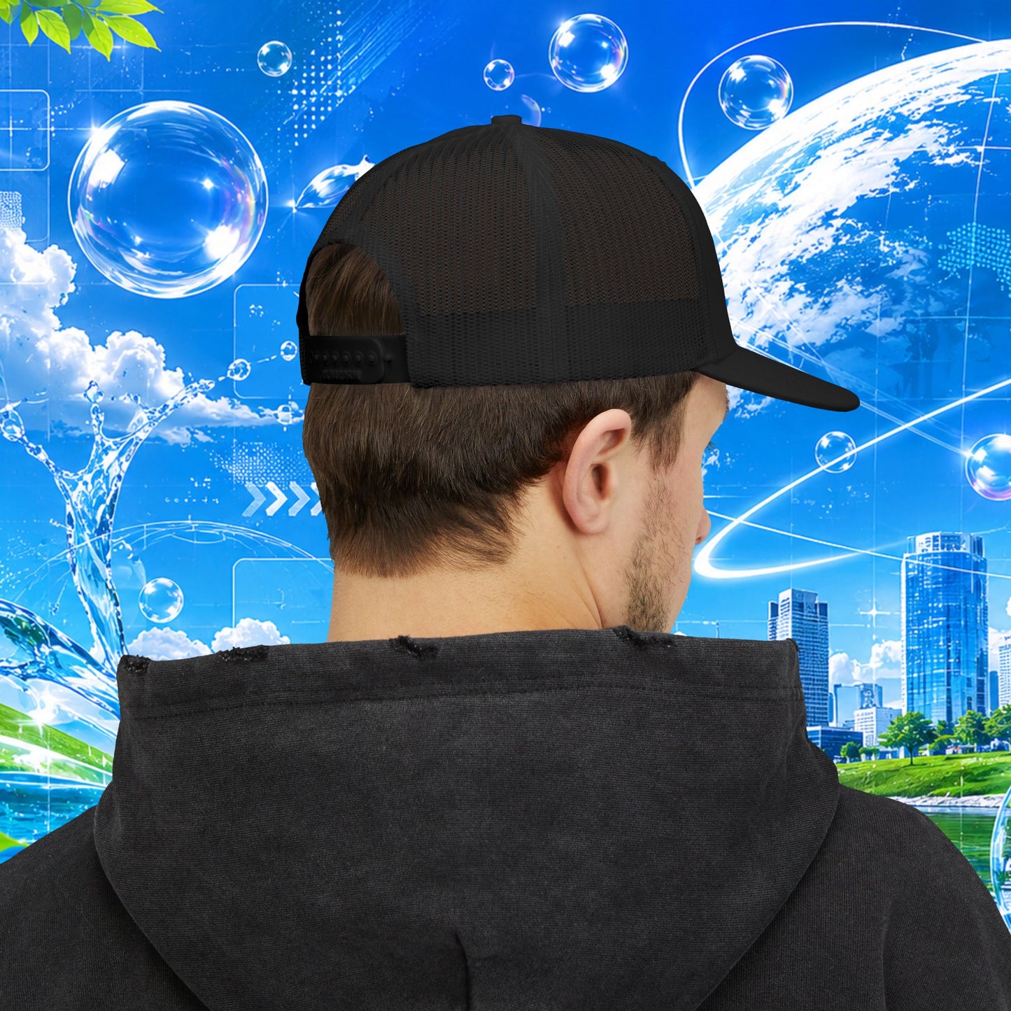 Operating System brain chip graphic Snapback Cap | cyberpunk tech hat FRUTIGER AERO