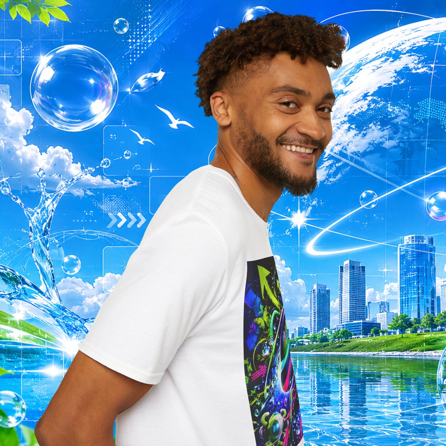 Frutiger Metro T-Shirt Y2K Graphic Tee Frutiger Aero McBling Cyber Streetwear Retro Futuristic Rave Shirt