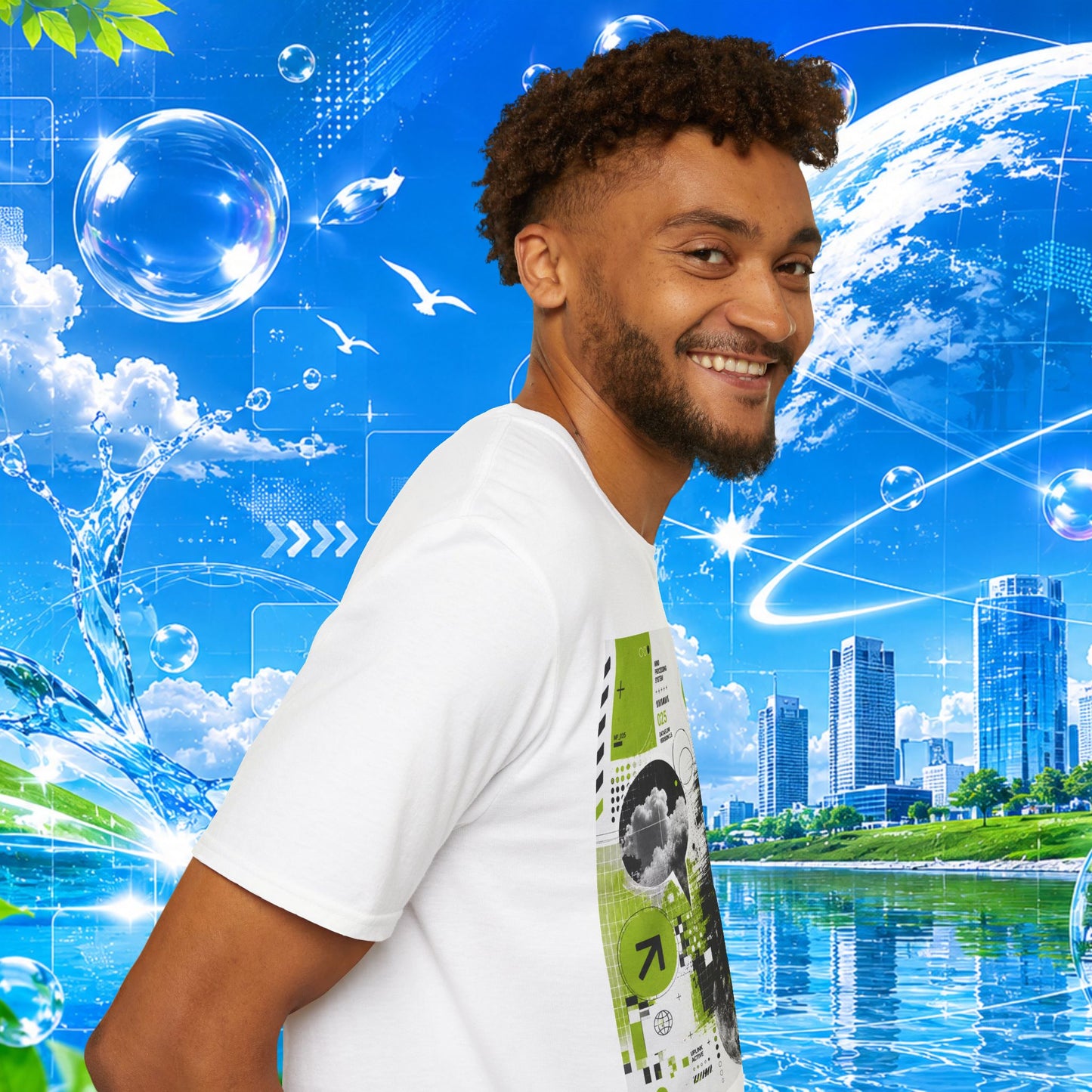 Frutiger Metro T-Shirt Y2K Graphic Tee Frutiger Aero McBling Cyber Streetwear Retro Futuristic Rave Shirt