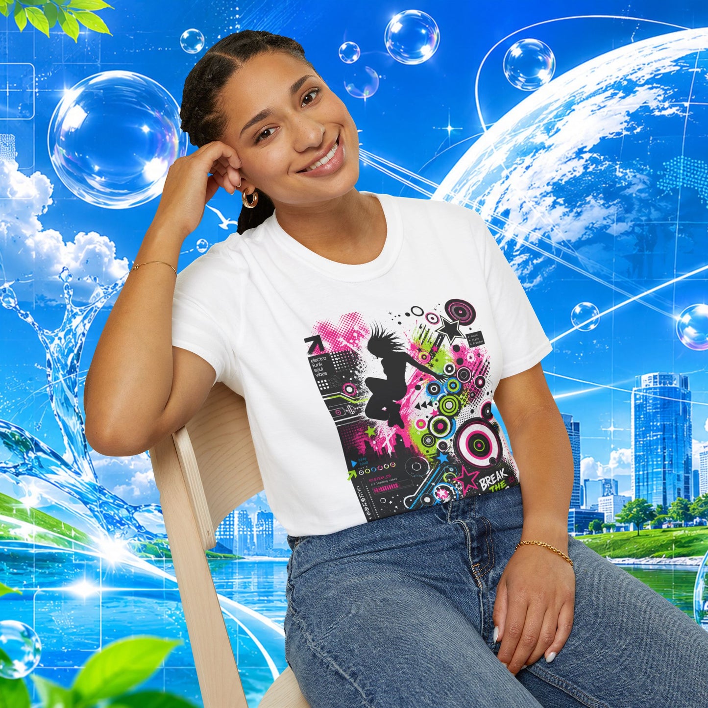 Frutiger Metro T-Shirt Y2K Graphic Tee Frutiger Aero McBling Cyber Streetwear Retro Futuristic Rave Shirt