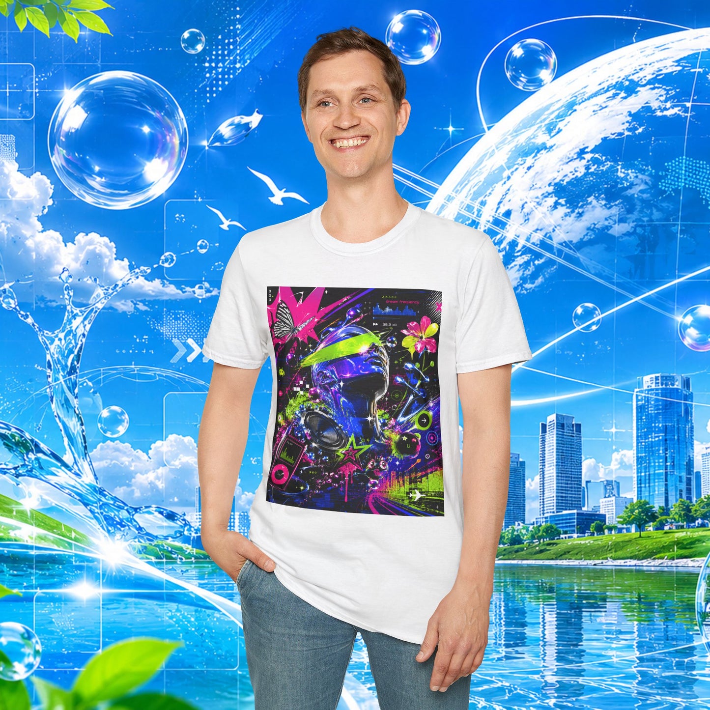 Frutiger Metro T-Shirt Y2K Graphic Tee Frutiger Aero McBling Cyber Streetwear Retro Futuristic Rave Shirt