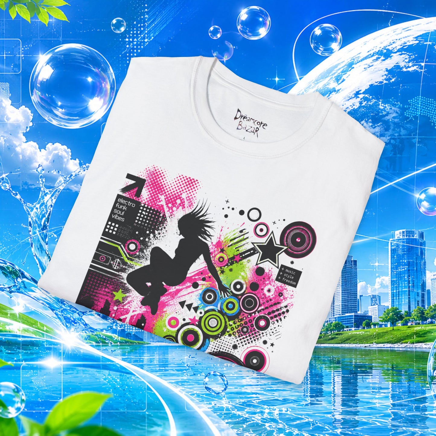 Frutiger Metro T-Shirt Y2K Graphic Tee Frutiger Aero McBling Cyber Streetwear Retro Futuristic Rave Shirt