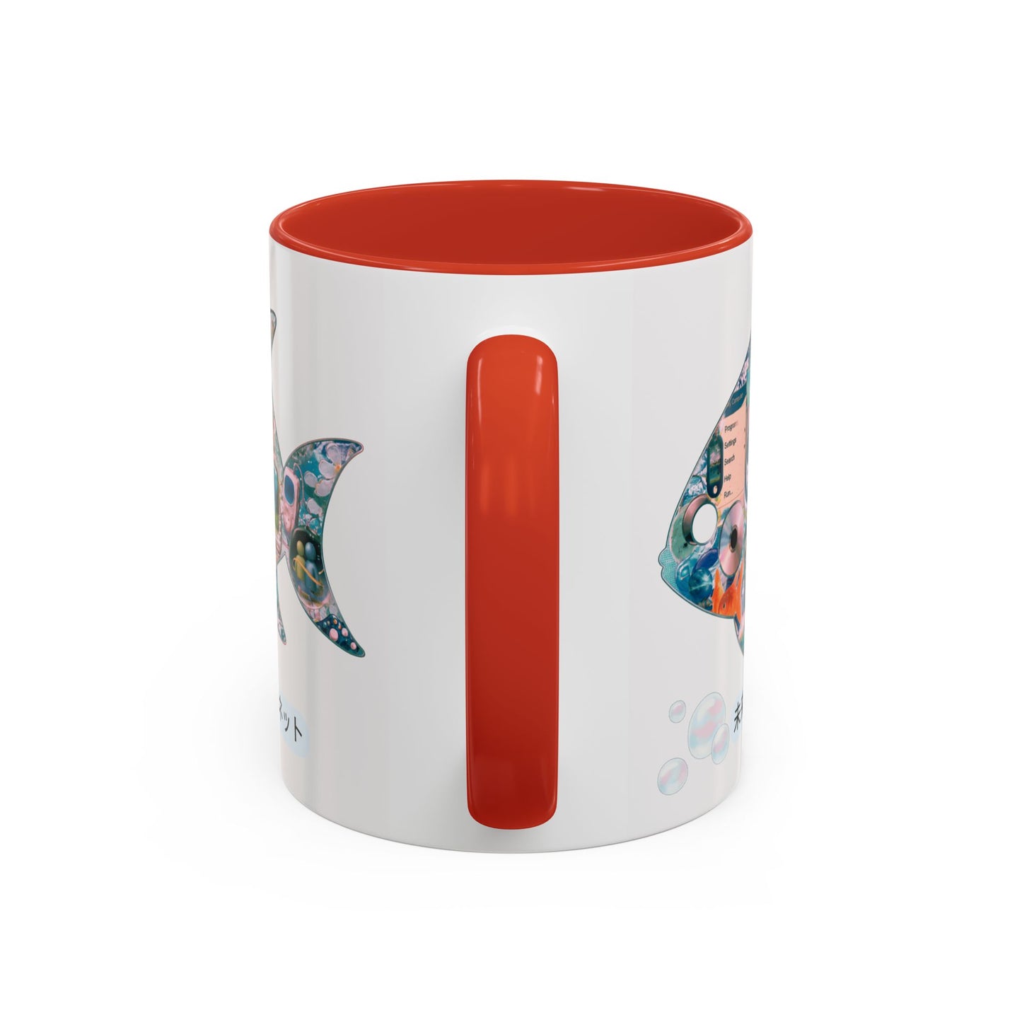 Fish Collage Mug |FRUTIGER AERO, WEBCORE Accent Coffee Mug (11oz, 15oz)
