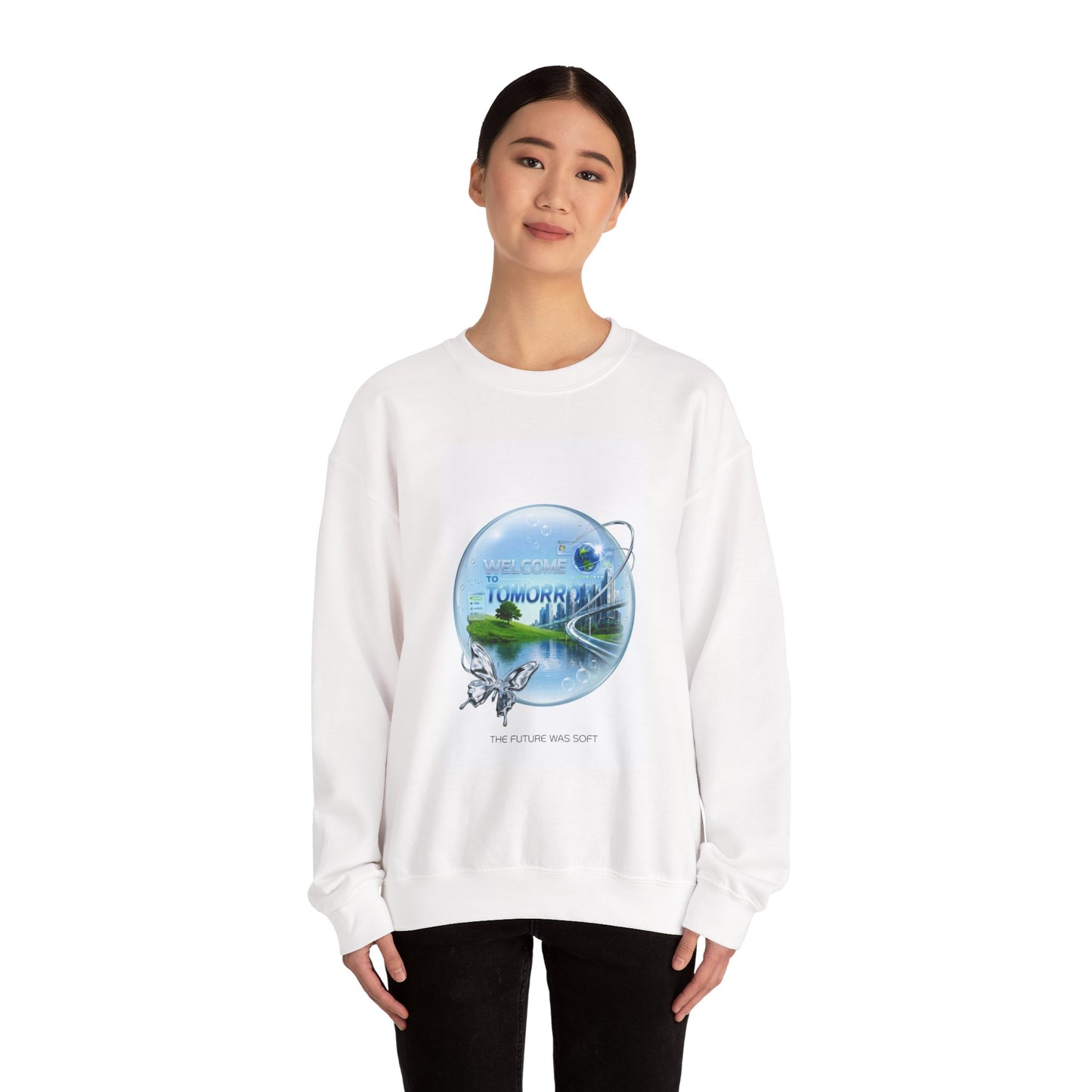 Frutiger Aero Sweatshirt Y2K Aesthetic Crewneck, Frutiger Aero Clothing, Retro Futuristic Sweatshirt, Dreamy Internet Core, Y2K Graphic