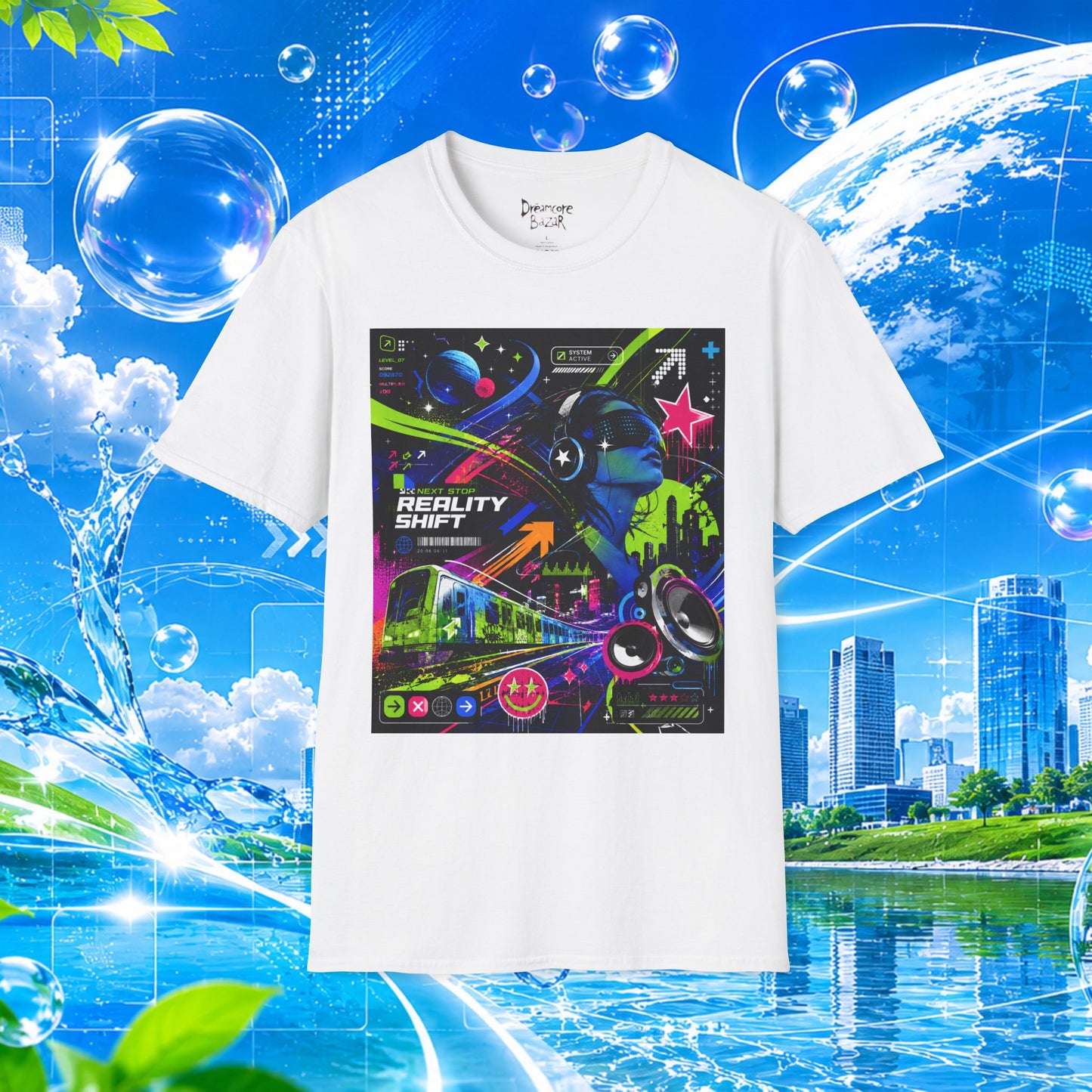 Frutiger Metro T-Shirt Y2K Graphic Tee Frutiger Aero McBling Cyber Streetwear Retro Futuristic Rave Shirt