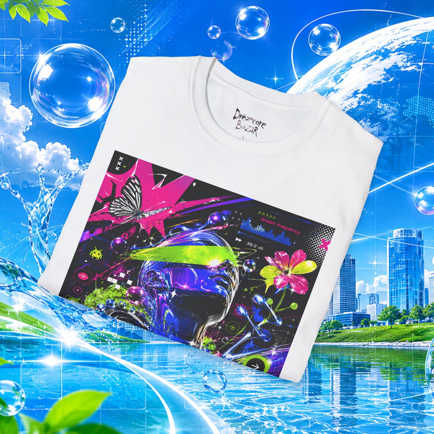 Frutiger Metro T-Shirt Y2K Graphic Tee Frutiger Aero McBling Cyber Streetwear Retro Futuristic Rave Shirt