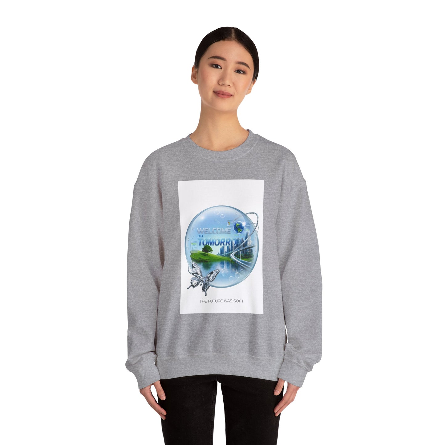 Frutiger Aero Sweatshirt Y2K Aesthetic Crewneck, Frutiger Aero Clothing, Retro Futuristic Sweatshirt, Dreamy Internet Core, Y2K Graphic